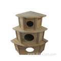 3 Floors Assembled Wooden bird house cages